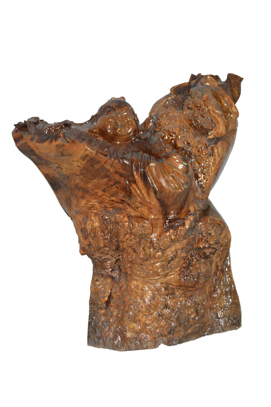 Wood Carved Buddha CC6 -  Size: 26"L x 20"W x 29"H.