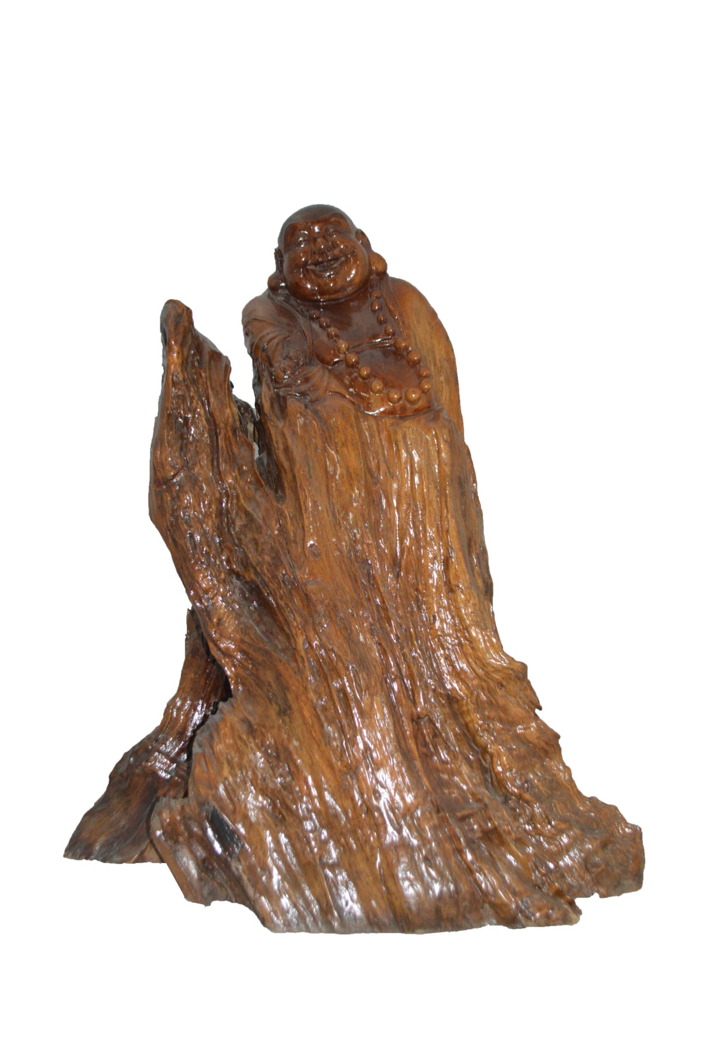 Wood Carved Buddha CC7 - Size: 32"L x 17"W x 35"H.