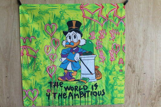 Giant Modern Donald Duck Unframed Rolled Canvas 52 x 54