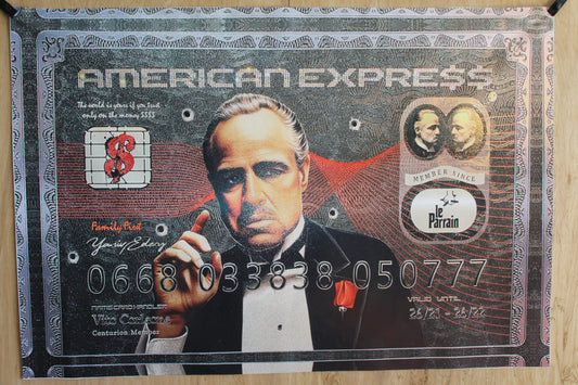 Giant Modern Don Carleon Credit Card Backdrop Unframed Canvas 43 x 64