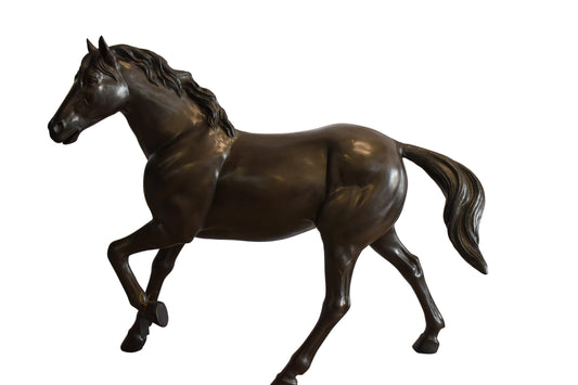 Lifesized Galloping Horse Bronze Statue  77" x 27" x 60"H