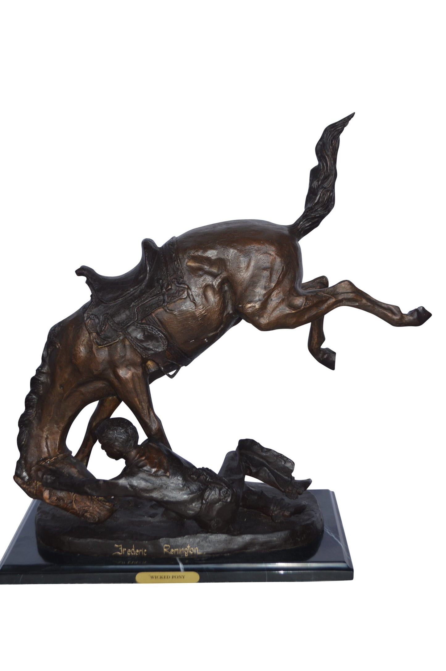 Wicked Pony by Remington Bronze Statue - Size: 17"L x 11"W x 22"H.