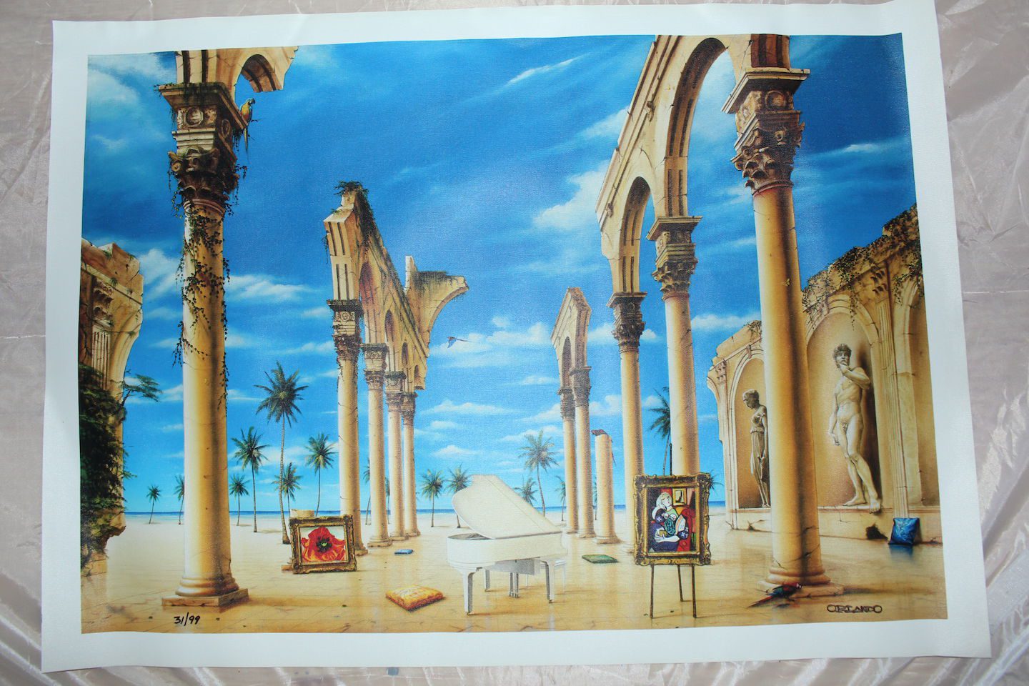 Orlando Quevedo Giclée - Ancient time Painting - Size: 21"L x 13.5"W
