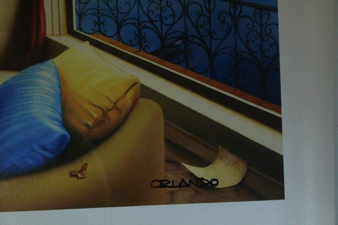 Orlando Quevedo Giclée "A View From My Room" Painting - Size: 21"L x 13.5"W