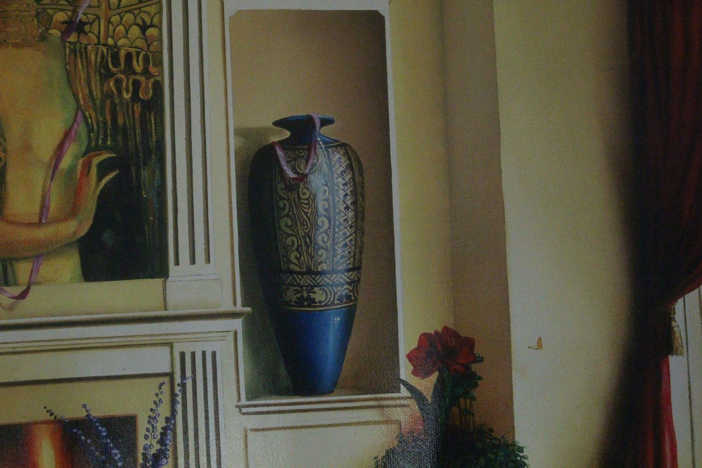 Orlando Quevedo Giclée A View From My Room Medium Painting - Size 30"L x 20.5"W