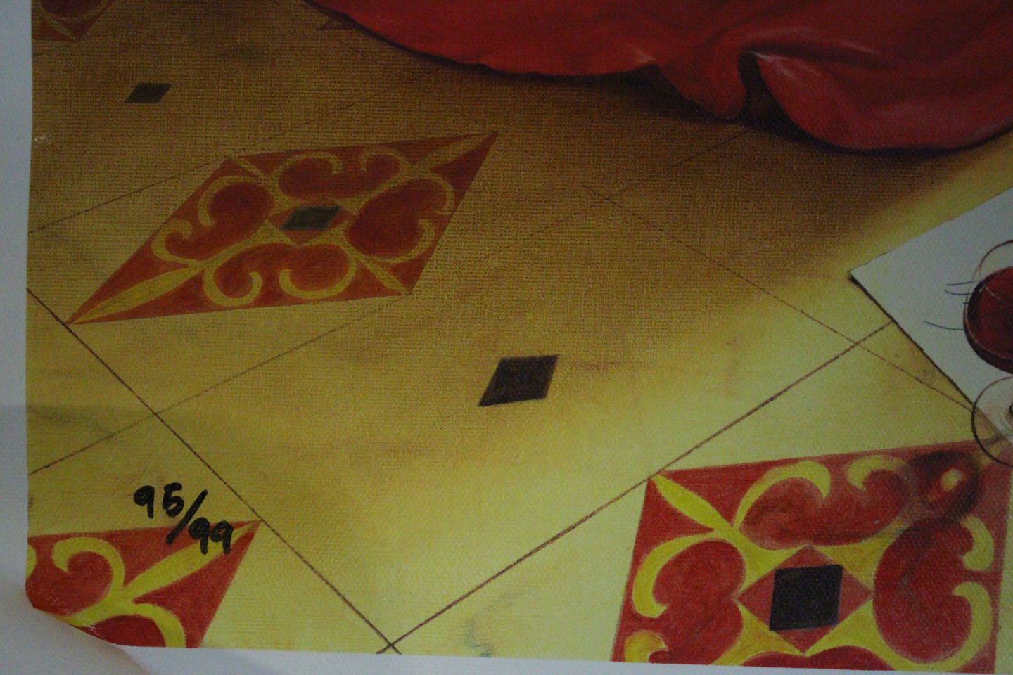 Orlando Quevedo Giclée - Lady in Venice Medium Painting -  Size 20.5"L x 30"W