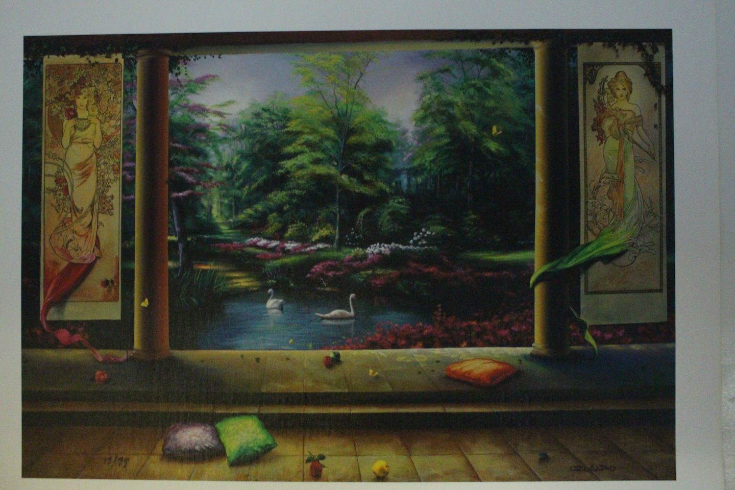 Orlando Quevedo Giclée "Paradise" Painting - Size: 21"L x 13.5"W