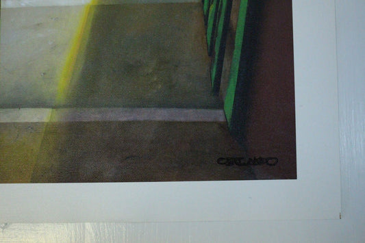 Orlando Quevedo Giclée women watching water Painting - Size: 21"L x 13.5"W