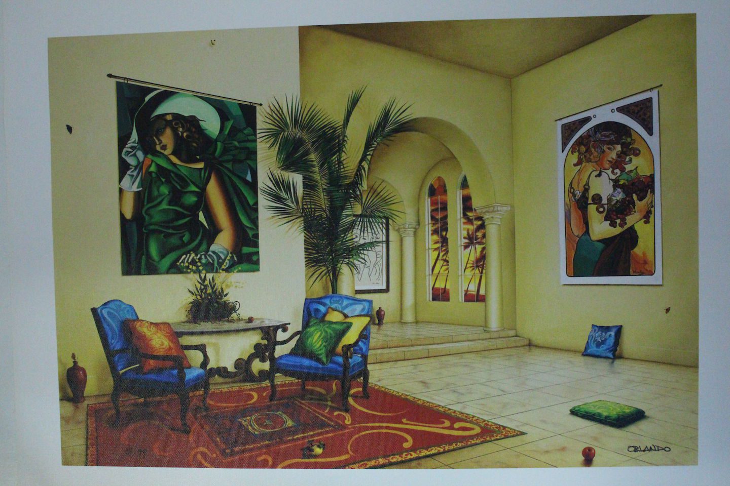 Orlando Quevedo Giclée - Magic Dreams II Painting - Size: 21"L x 13.5"W