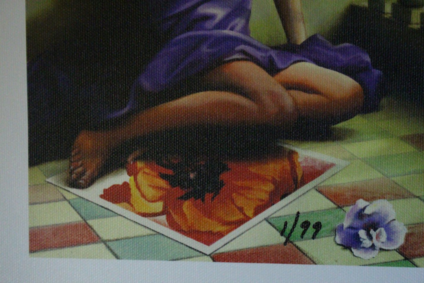 Orlando Quevedo Giclée Lady in Paris Painting - Size: 21"L x 13.5"W