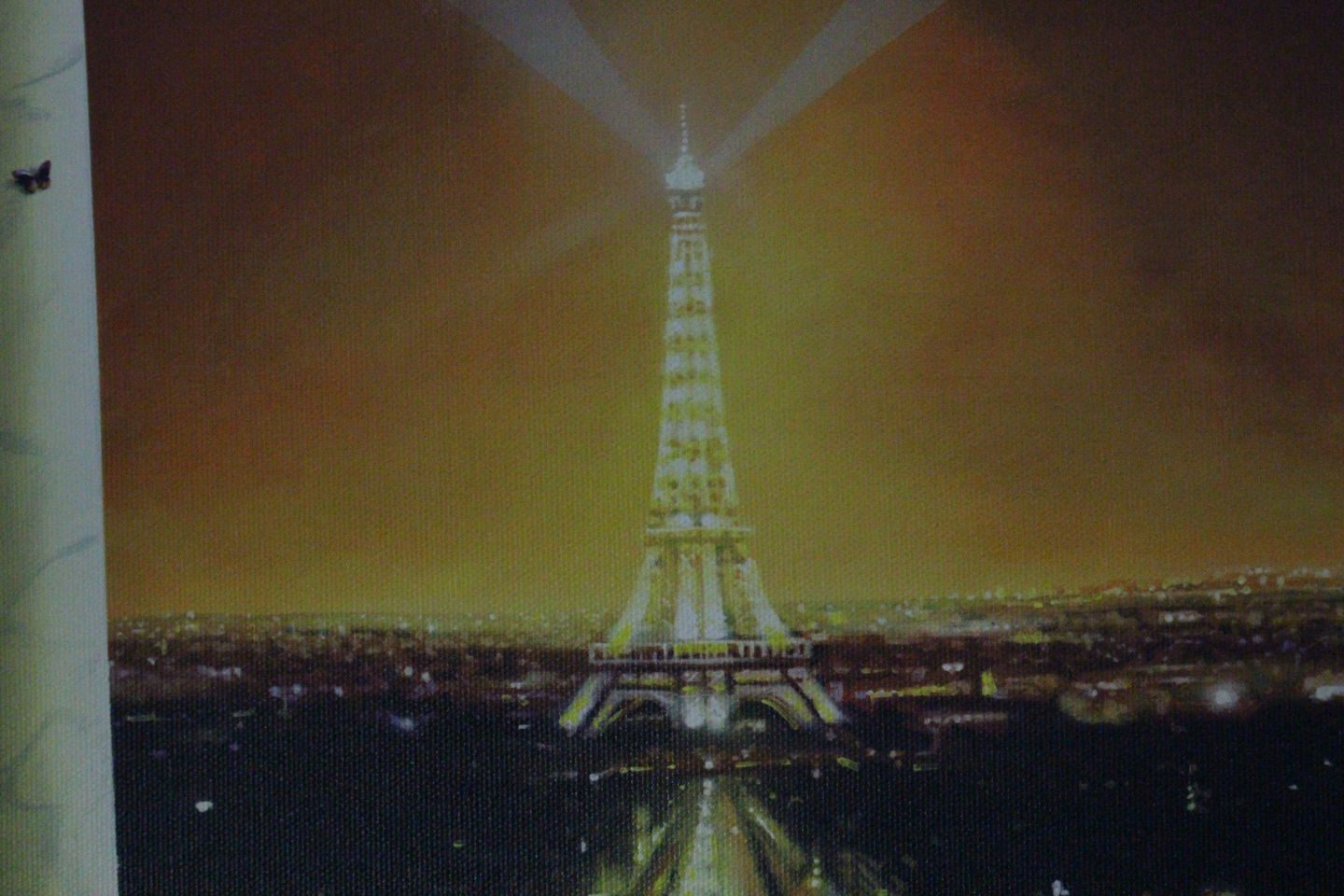 Orlando Quevedo Giclée Lady in Paris Painting - Size: 21"L x 13.5"W