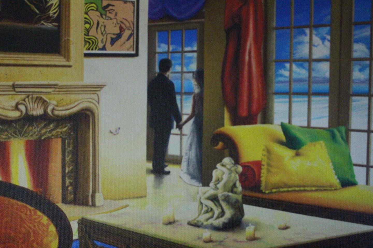 Orlando Quevedo Giclée - Love Story Painting - Size: 21"L x 13.5"W