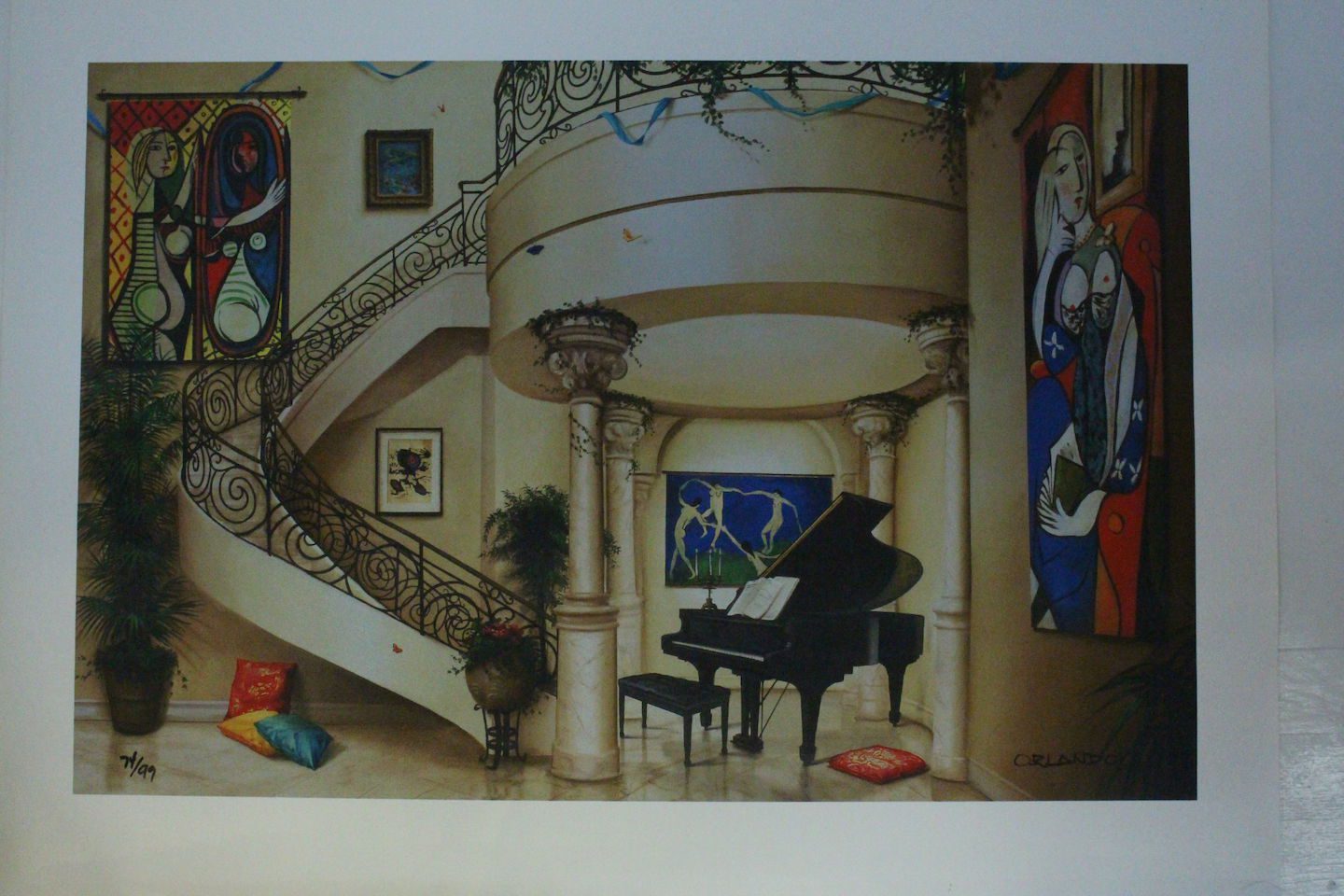Orlando Quevedo Giclée - In The Mood For Love Painting - Size: 21"L x 13.5"W