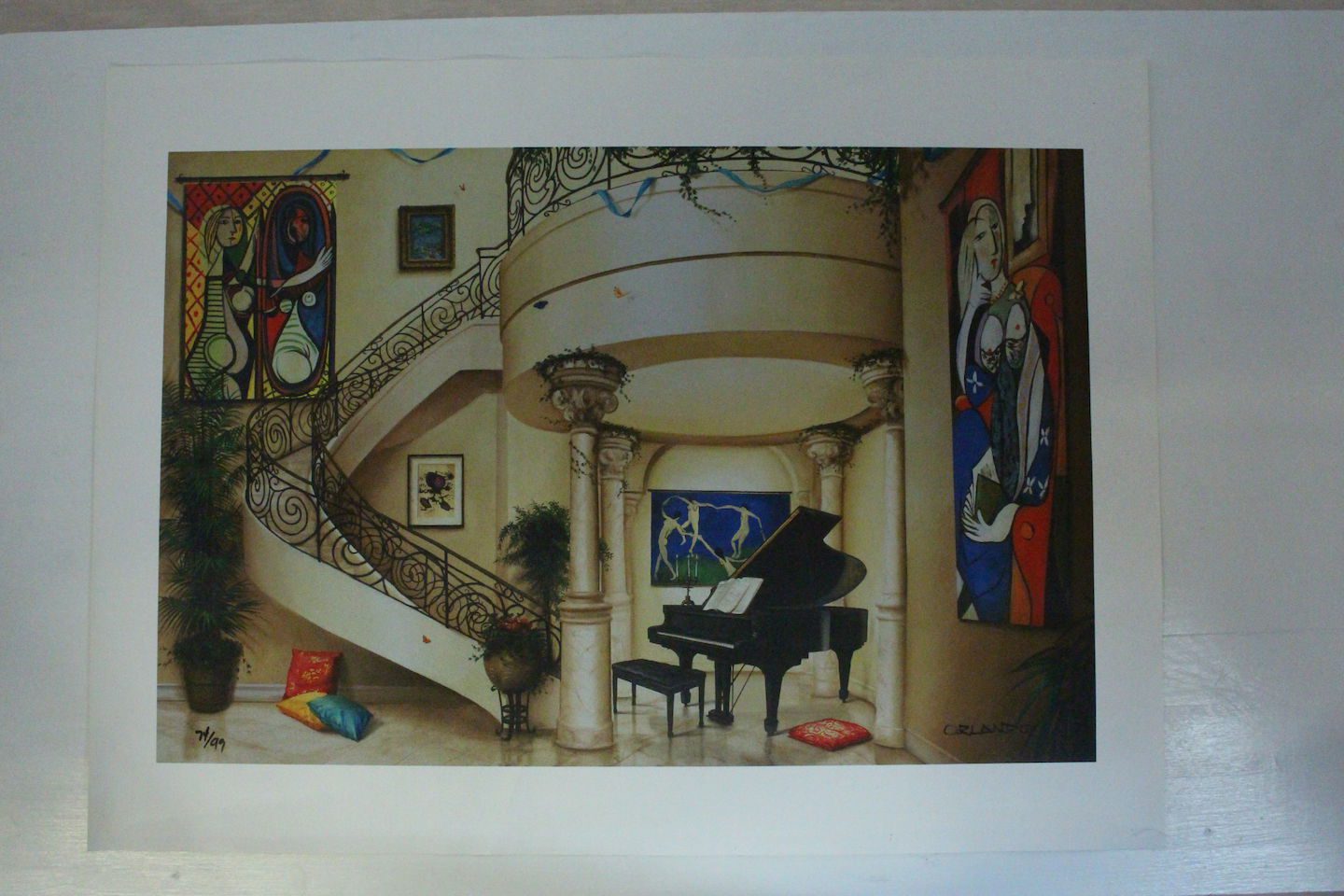 Orlando Quevedo Giclée - In The Mood For Love Painting - Size: 21"L x 13.5"W