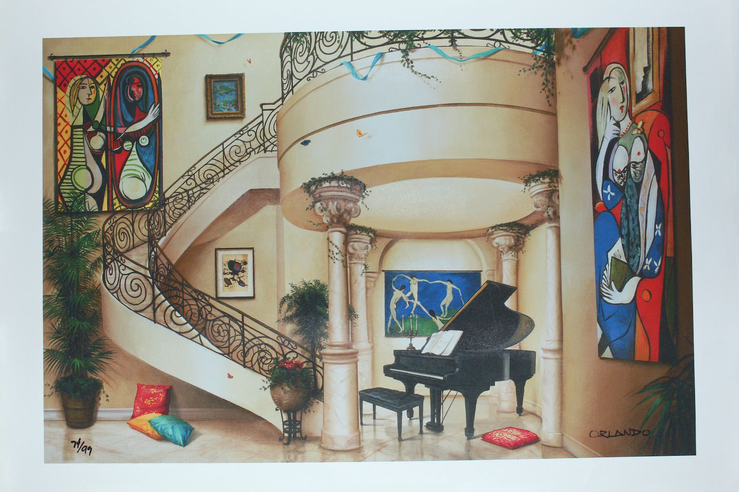 Orlando Quevedo Giclée - In The Mood For Love Painting - Size: 21"L x 13.5"W