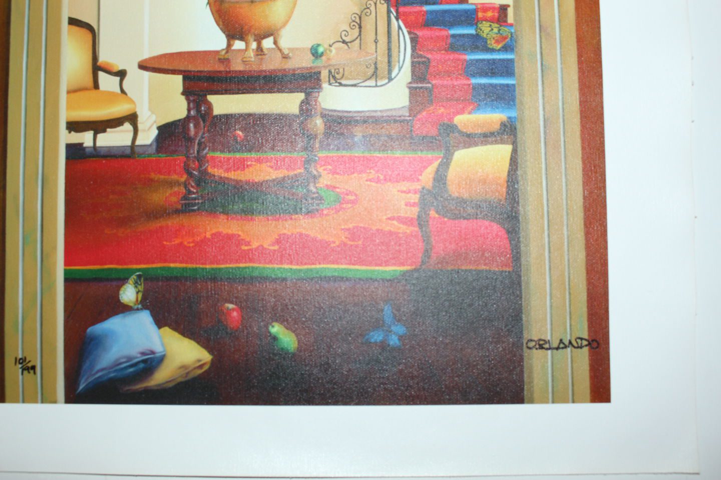 Orlando Quevedo Giclée - Happiness Painting - Size: 21"L x 13.5"W