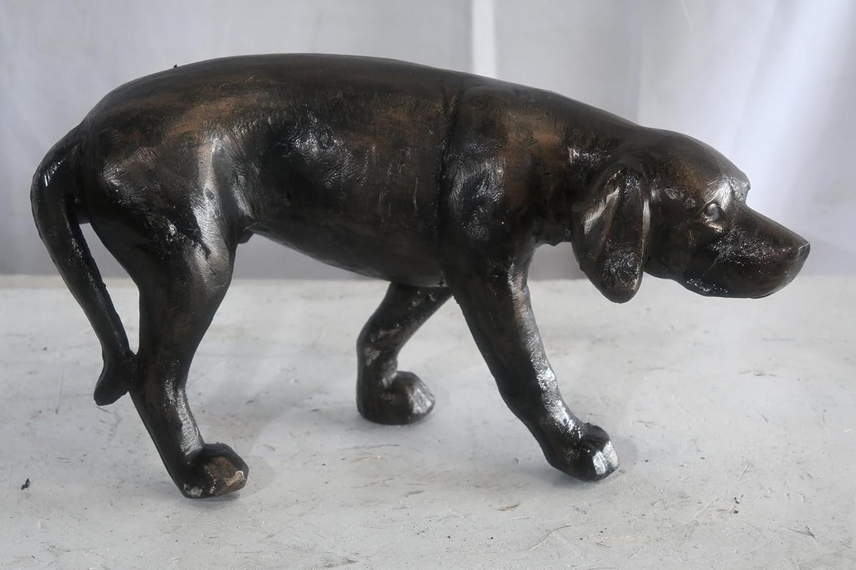 Funny Peeing Hound Dog Statue Lifting Leg Aluminum Decor 16"x7"x9"H