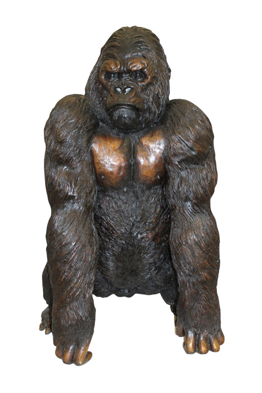 King Kong Bronze Statue -  Size: 32"L x 28"W x 49"H.