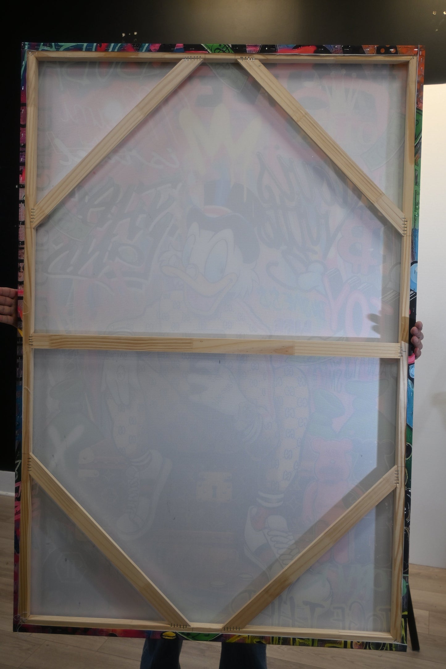 Giant Wealthy Duck Luxury Graffiti Resin Canvas 50"x69"