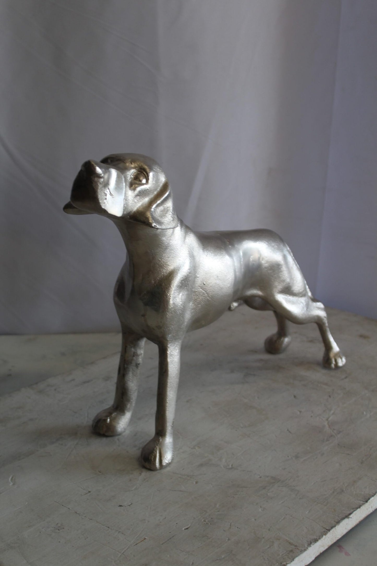 Aluminum Jagdhunde Dog Statue, Elegant Art Piece 22" x 6" x 15"H