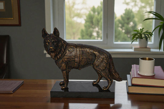 Service Dog standing - Size: 12"L x 5"W x 12"H.