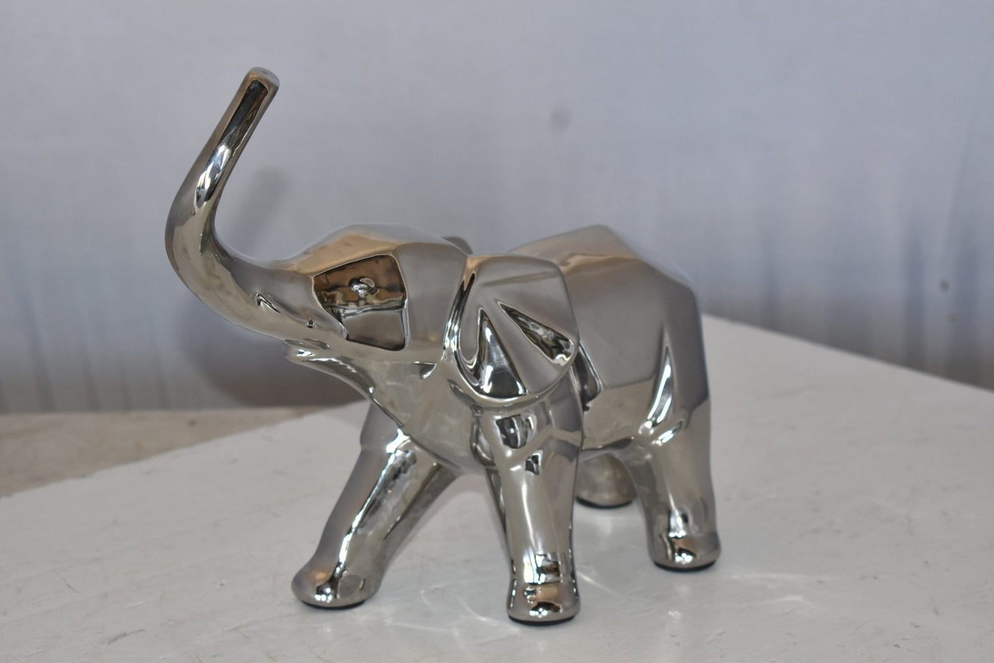 Modern Art Ceramic Elephant Statue Size: 15" x 14" x 10"H