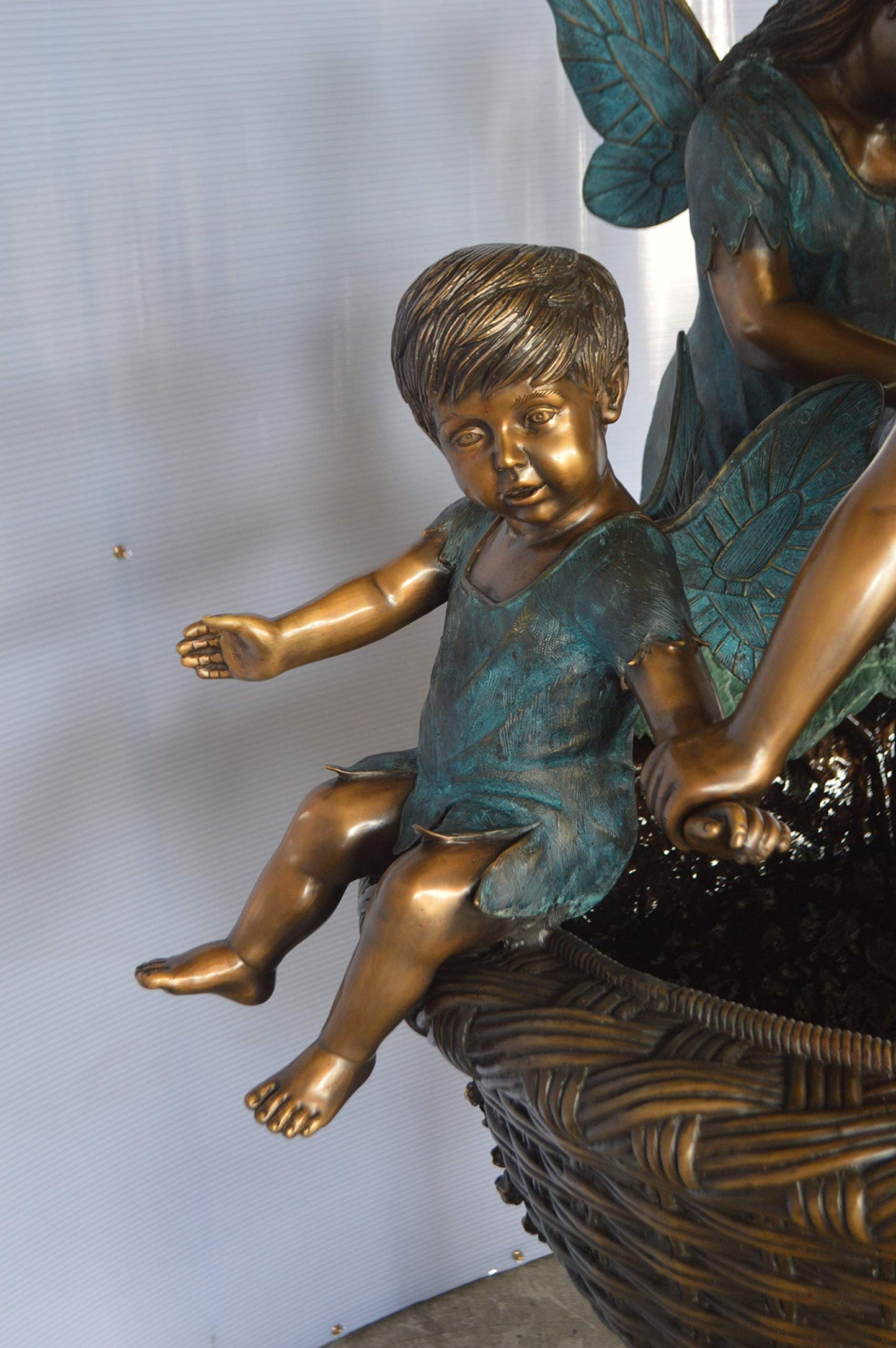 Three Ferries on Fountain Bronze Statue - Size: 41"L x 38"W x 55"H.