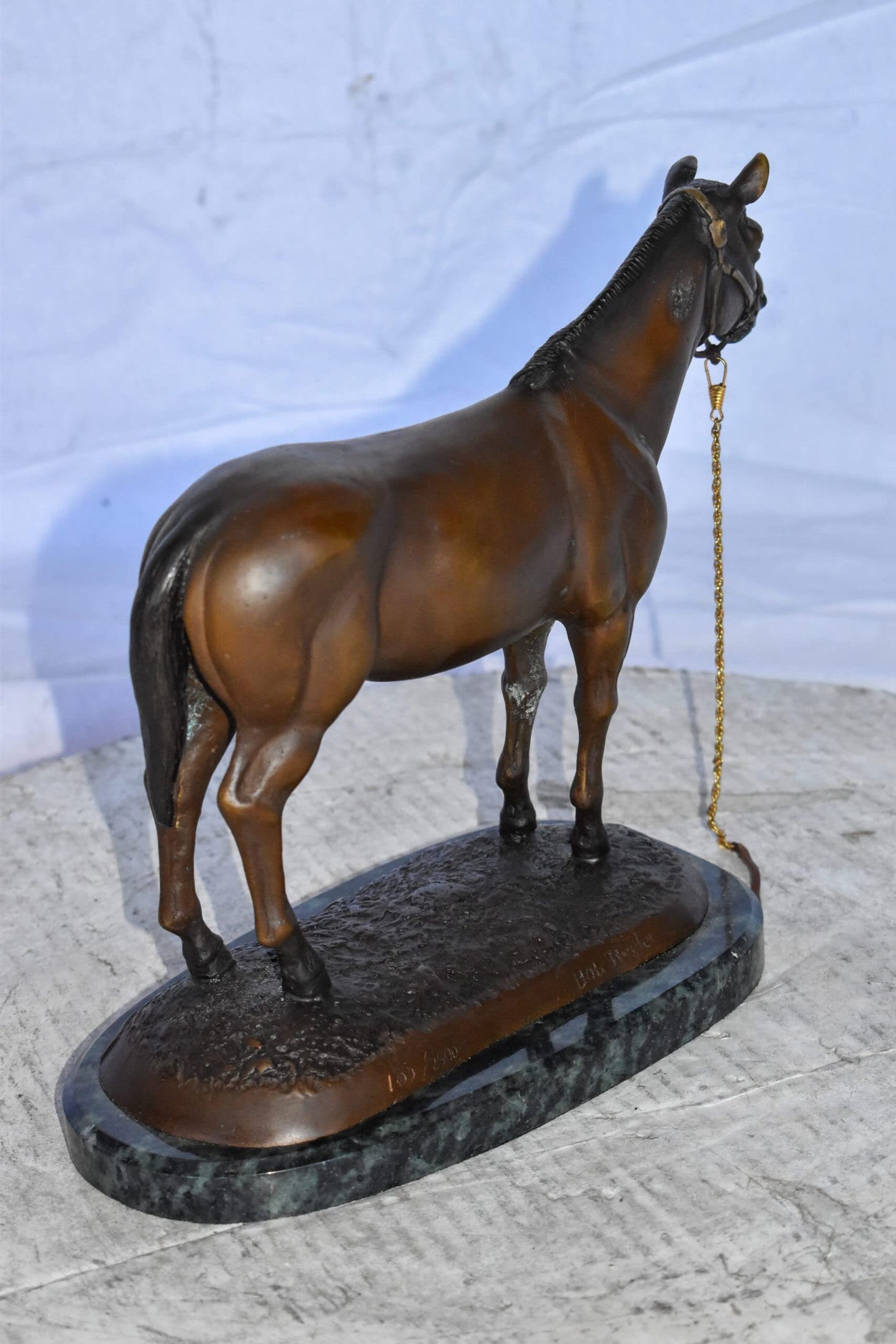 Standing Horse Limited Edition Bronze Statue by Bob Beeler Size: 12" x 6" x 10"H