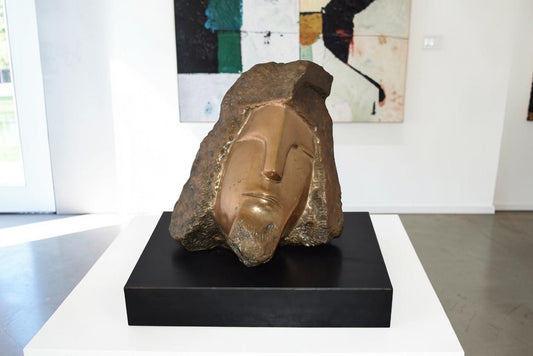Original Marilyn Newman Bronze Statue Titled the Pharoah Size: 40" x 27" x 23"H