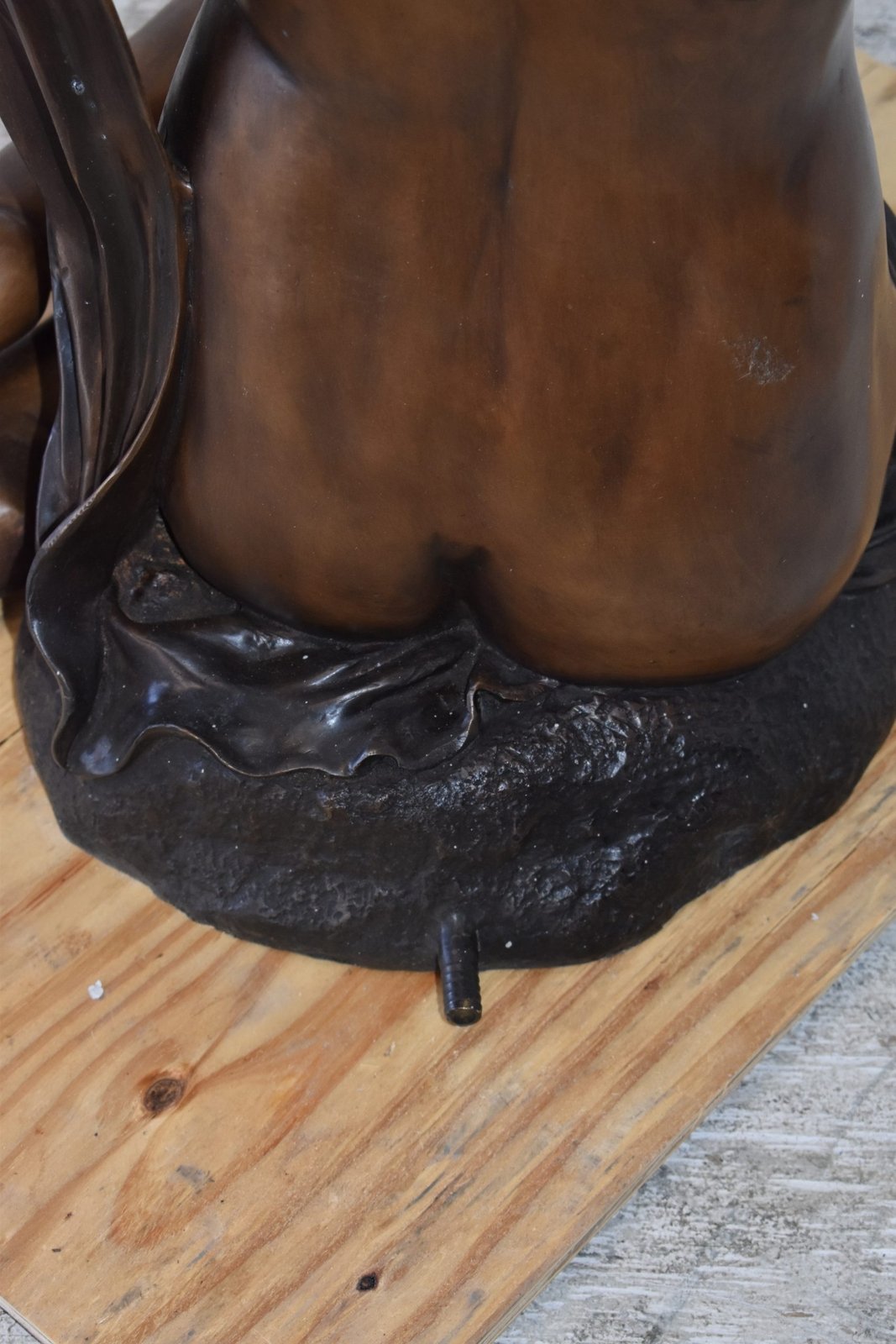 Susan With Shell and Flower Fountain Bronze Statue Size: 21" x 20" x 31"H