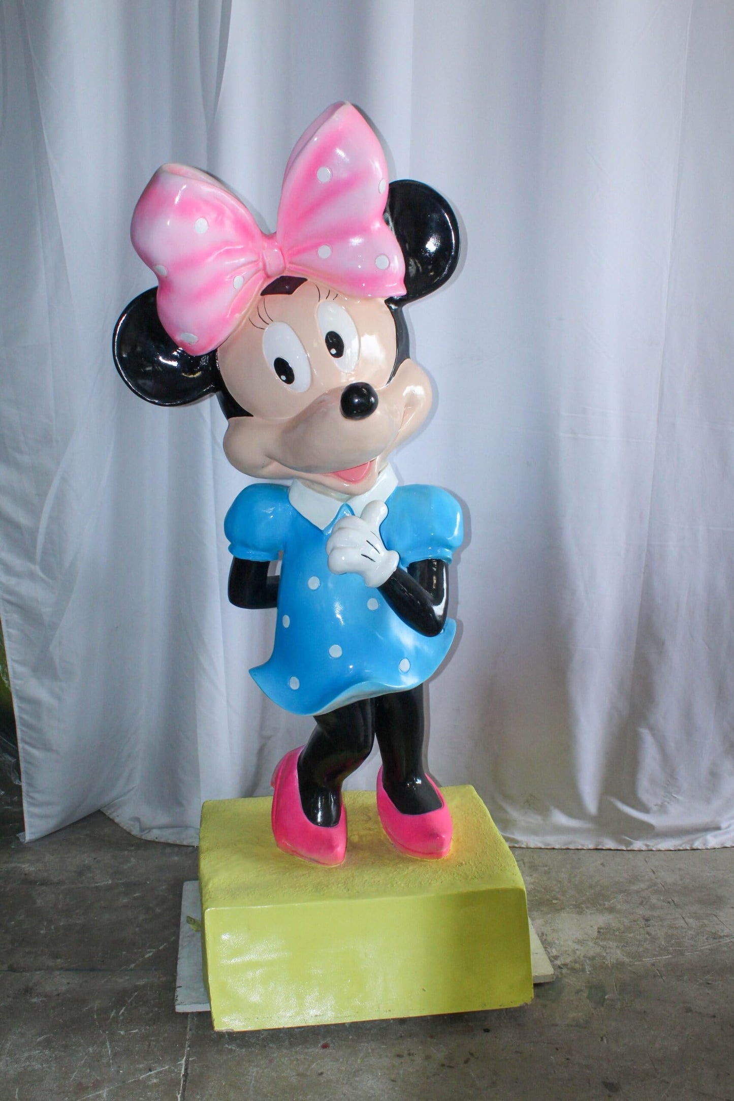 Large Cartoon Mouse Character Statue With Hands On Hips 22" x 29" x 70"H