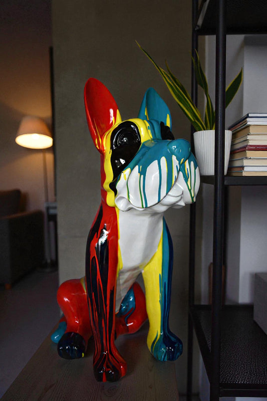 Modern Art of a Graffiti Great Dane Dog Made of Resin Size: 20" x 11" x 28"H