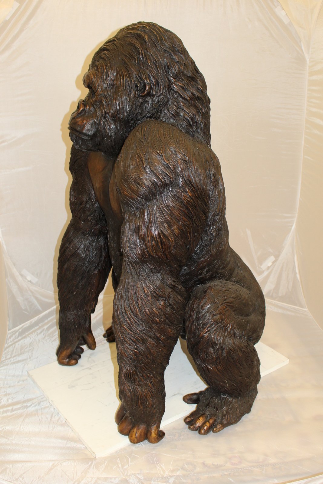 King Kong Bronze Statue -  Size: 32"L x 28"W x 49"H.