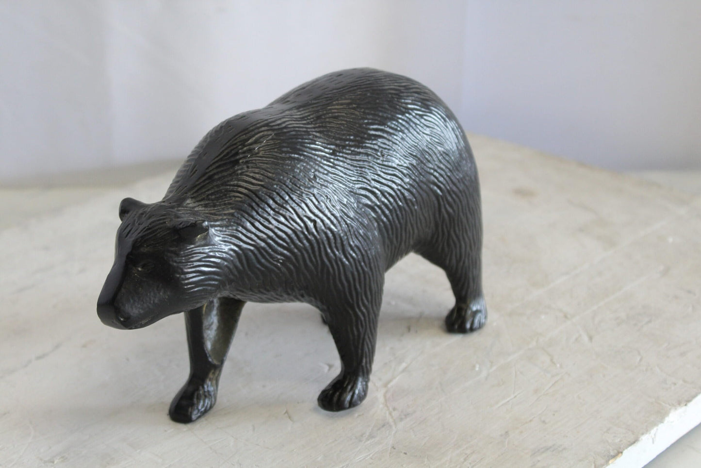 Aluminum Small Bear Sculpture, Majesty for Your Space 11" x 4" x 7"H