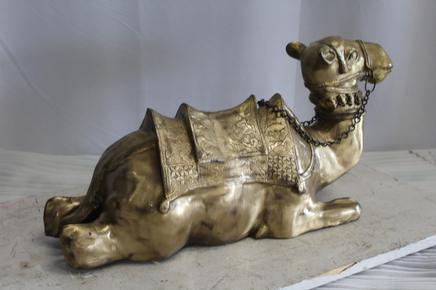 Metal Camel Lying Statue, Desert Majesty for Your Décor 24" x 9" x 13"H