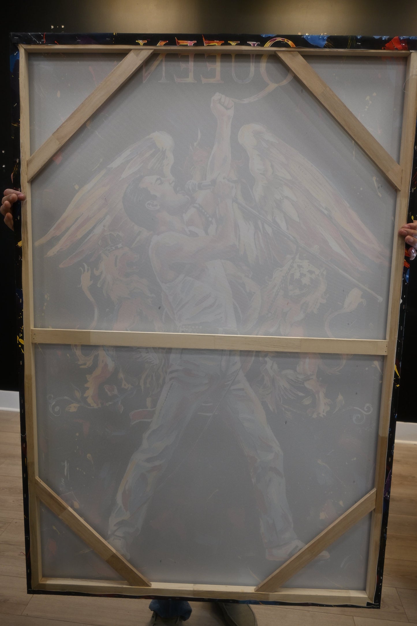 Freddie Mercury Queen Tribute Pop Art Resin Canvas 40"x50"