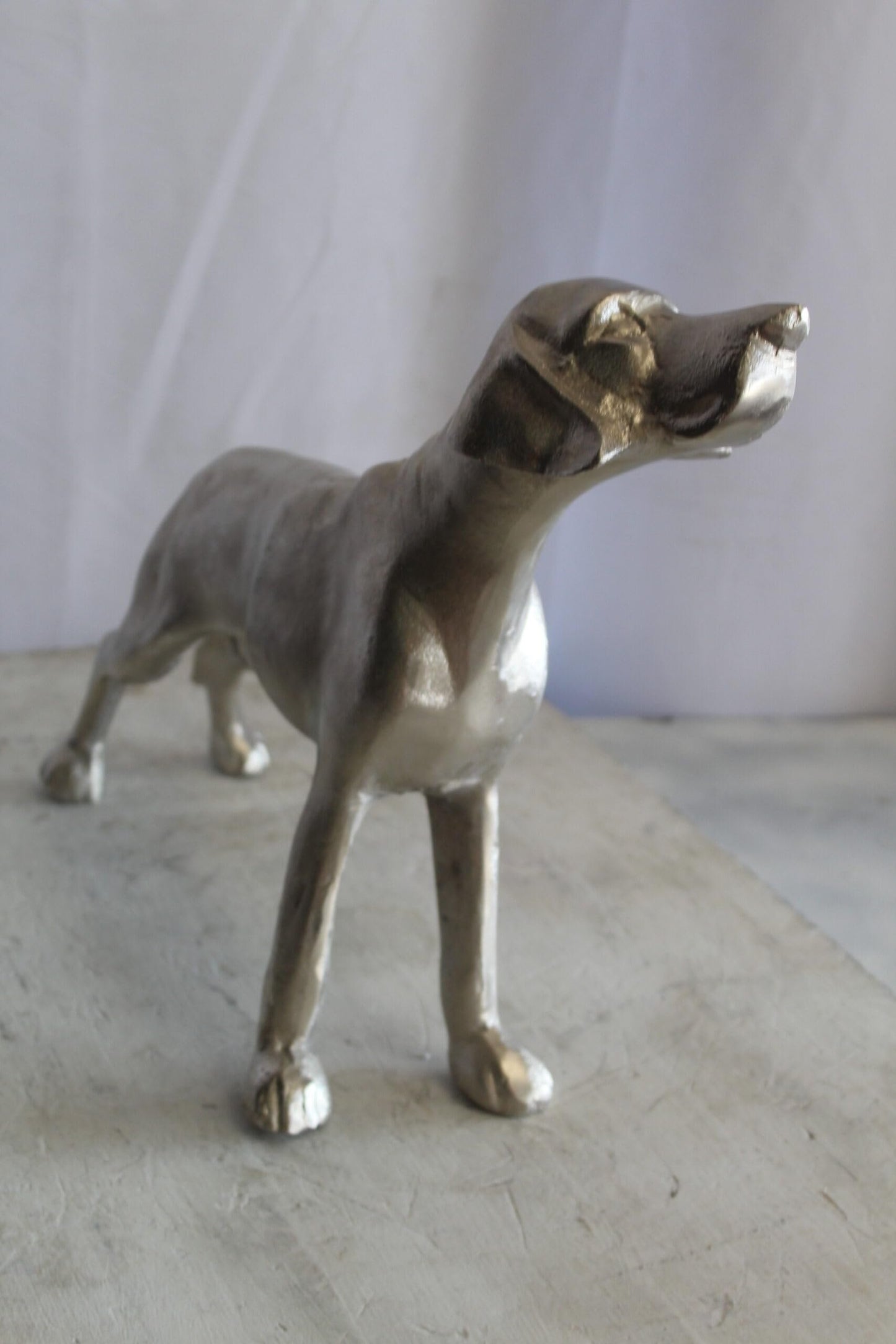 Aluminum Jagdhunde Dog Statue, Elegant Art Piece 22" x 6" x 15"H