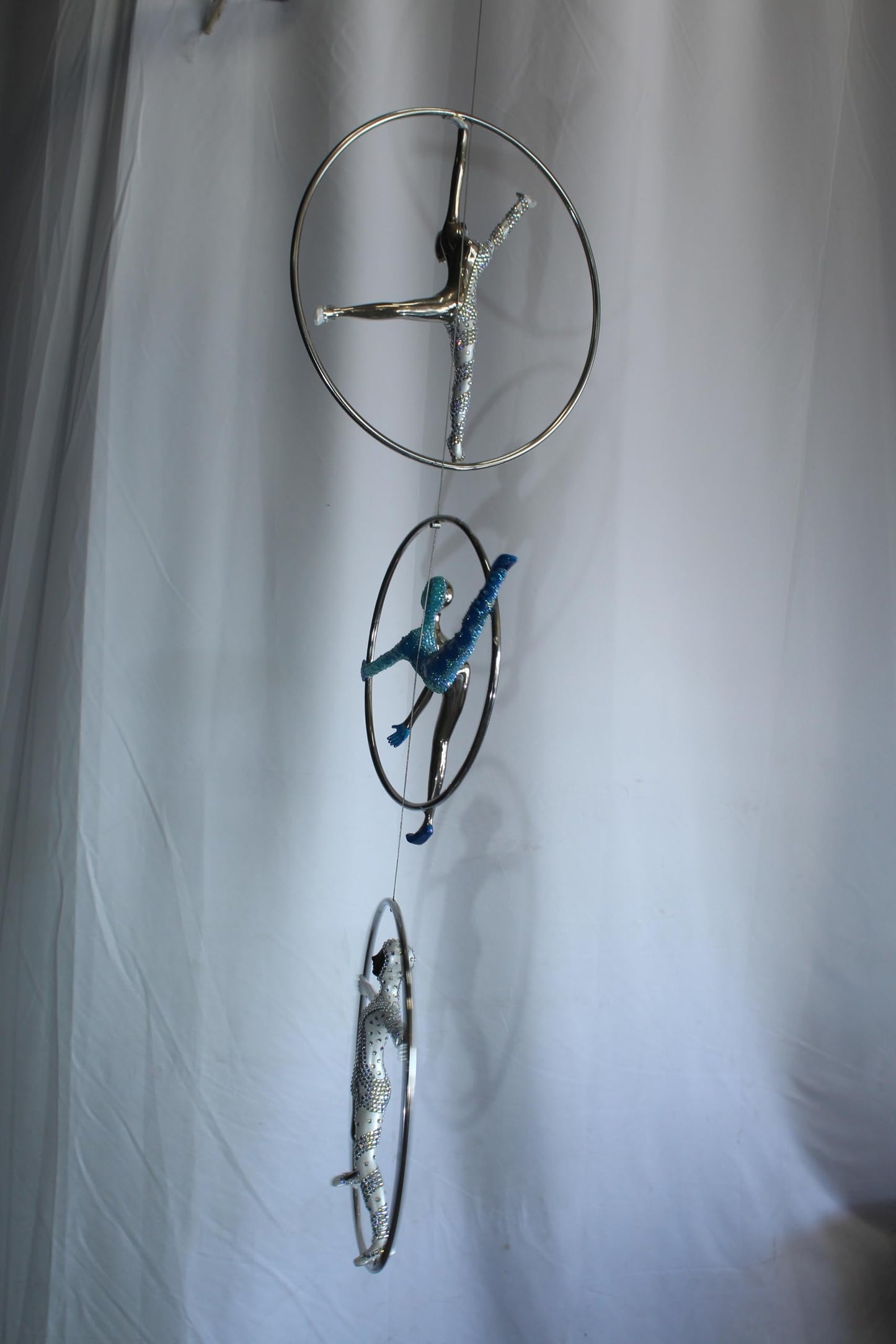 Bronze Sculpture Momentum by Liliana Mendez Hanging Mobile 16"x2"x52"H