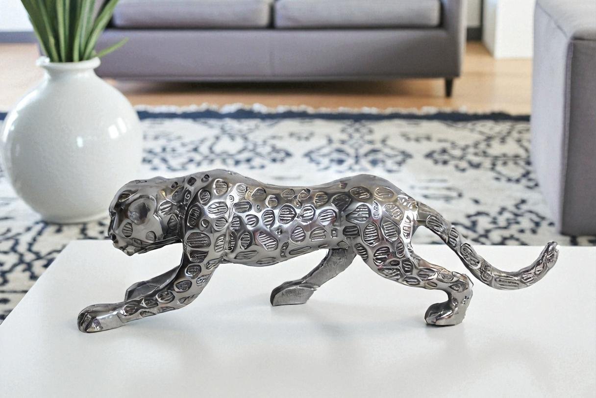 Aluminum Jaguar Statue, Graceful Elegance for Your Home Décor 24" x 4" x 7"H