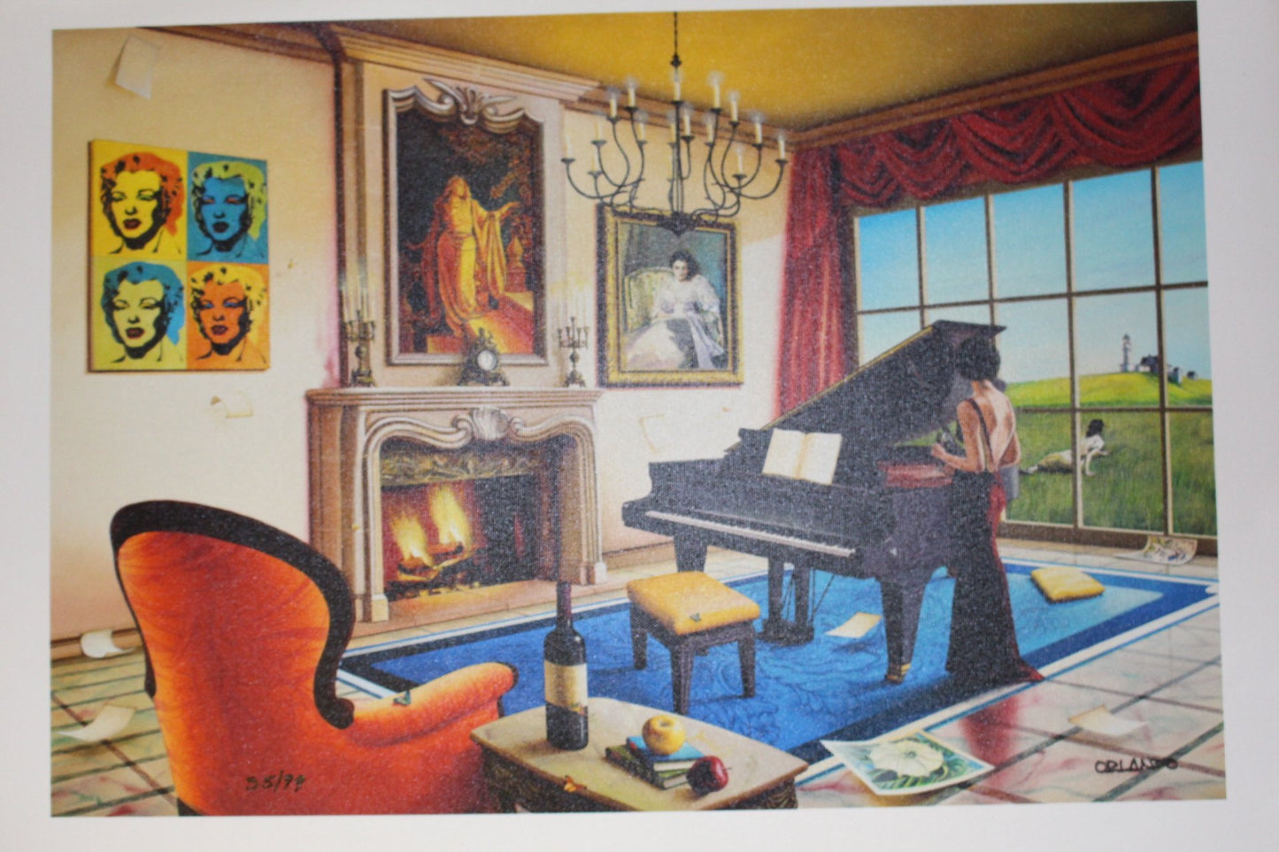 Orlando Quevedo Giclée "Harmony" Painting - Size: 21"L x 13.5"W