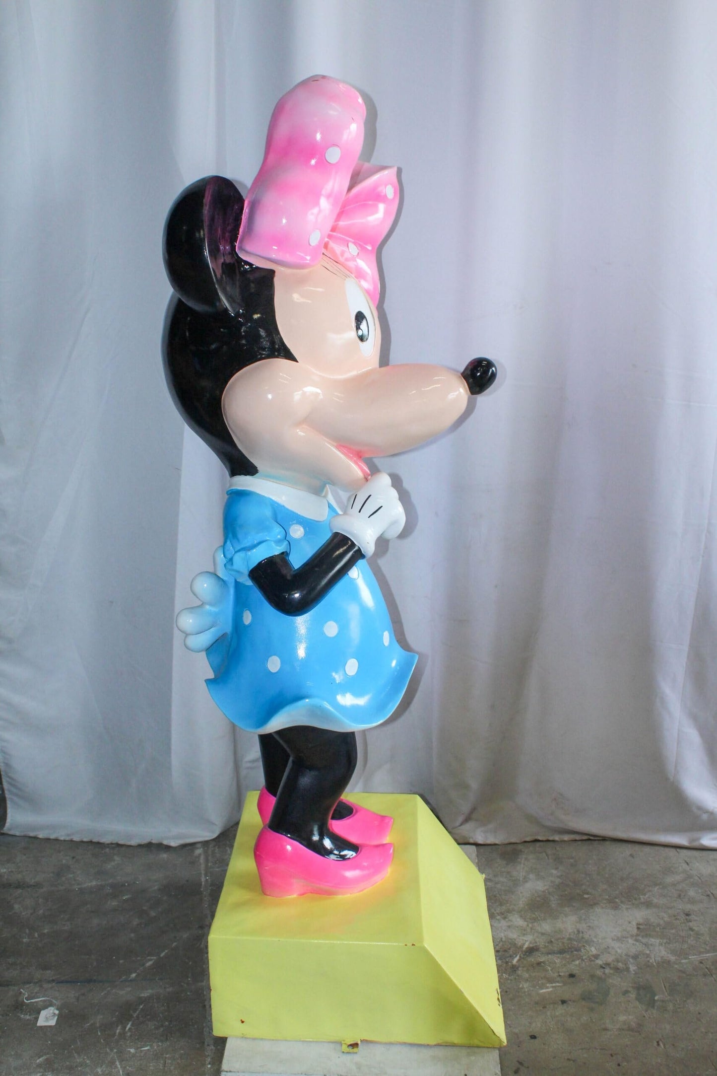 Large Cartoon Mouse Character Statue With Hands On Hips 22" x 29" x 70"H