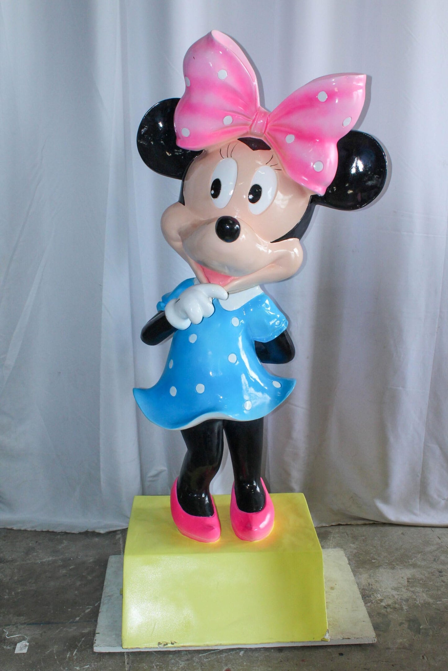 Large Cartoon Mouse Character Statue With Hands On Hips 22" x 29" x 70"H