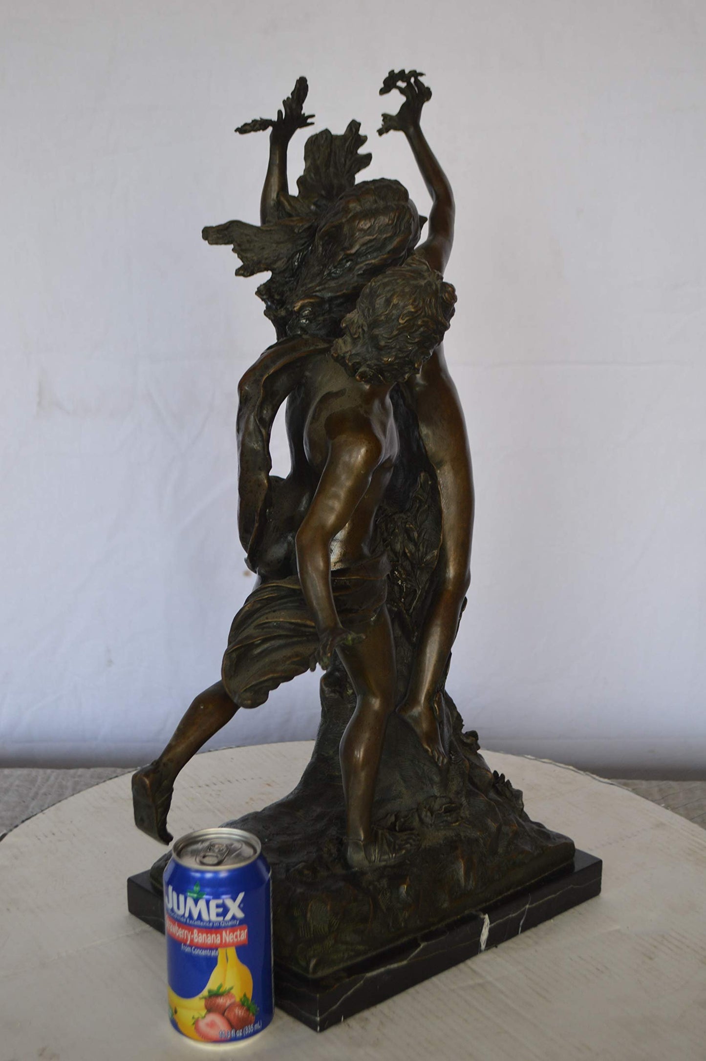 Young Lovers Bronze Statue Art Nude -  Size: 13"L x 10"W x 22"H.