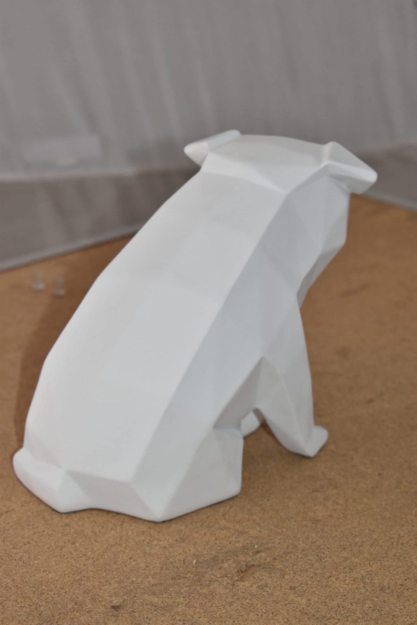 White Textiled Puppy Resin Statue Size: 9" x 6" x 7"H
