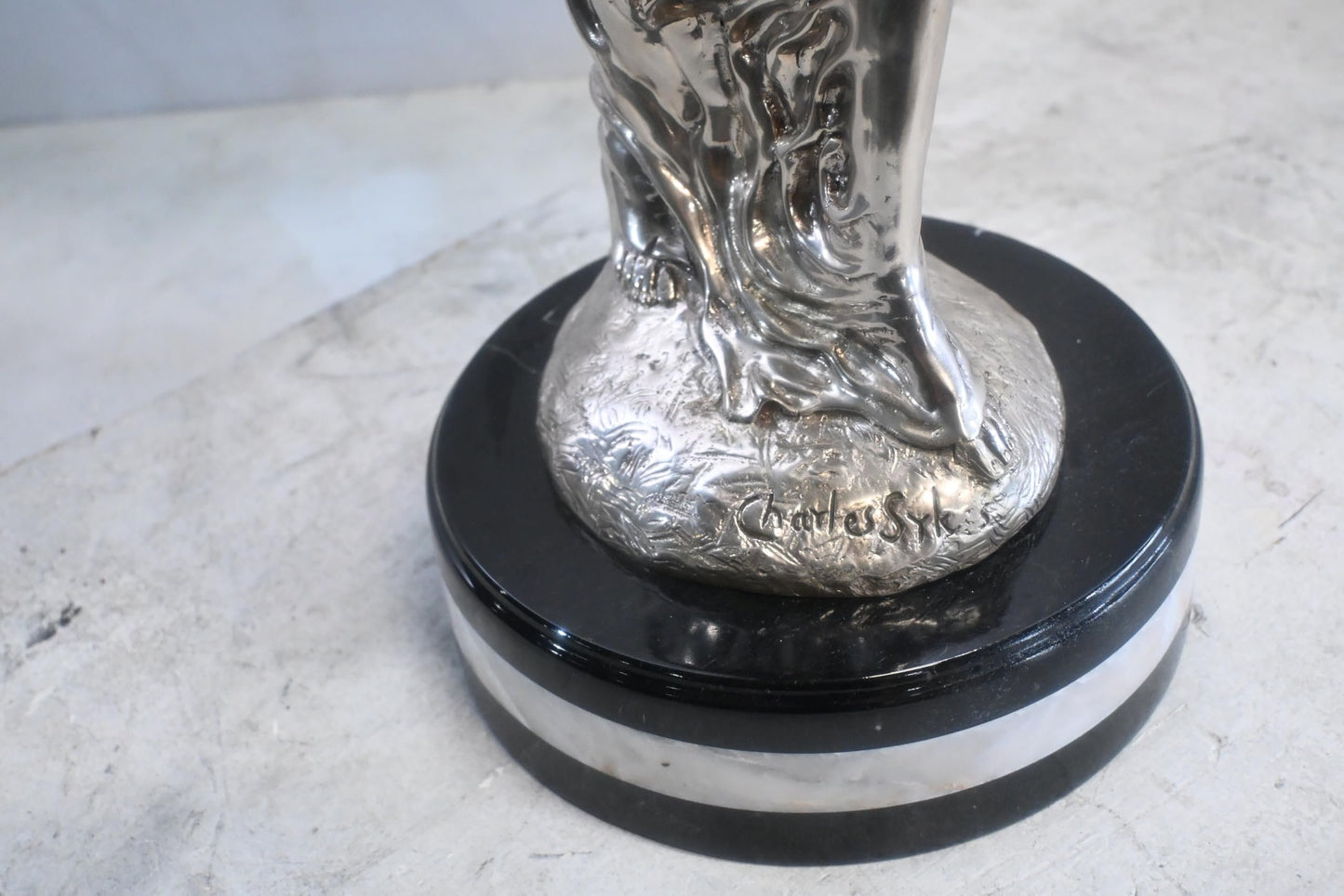 Spirit of Ecstasy Silver Bronze Sculpture Rolls Royce 10"x15"x24"H
