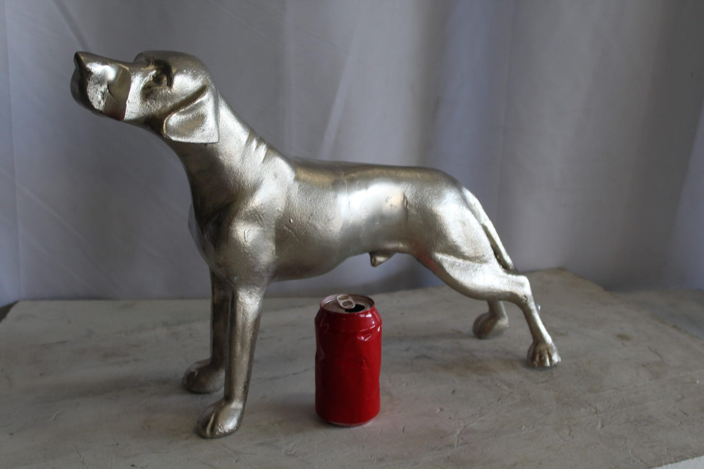 Aluminum Jagdhunde Dog Statue, Elegant Art Piece 22" x 6" x 15"H