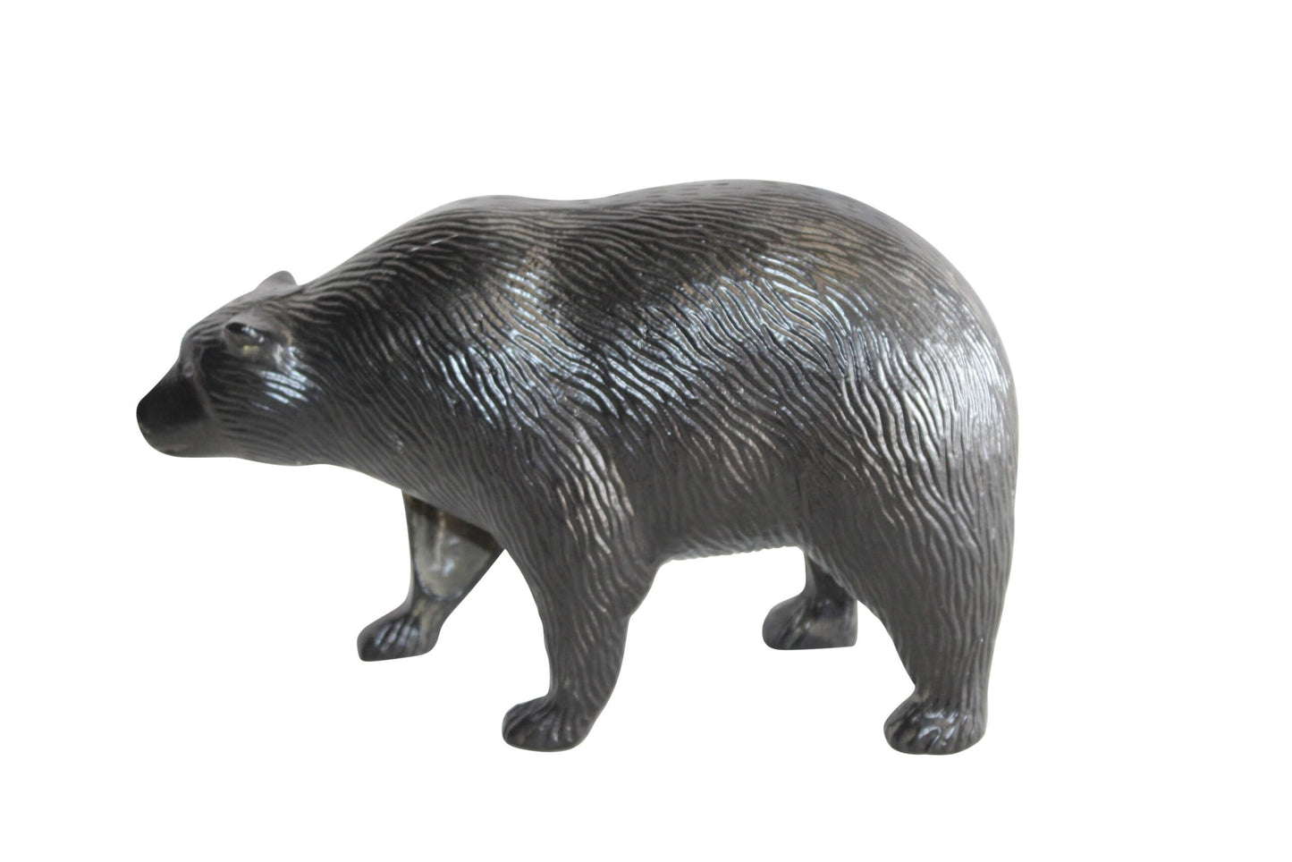 Aluminum Small Bear Sculpture, Majesty for Your Space 11" x 4" x 7"H