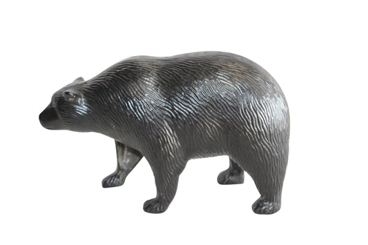 Aluminum Small Bear Sculpture, Majesty for Your Space 11" x 4" x 7"H