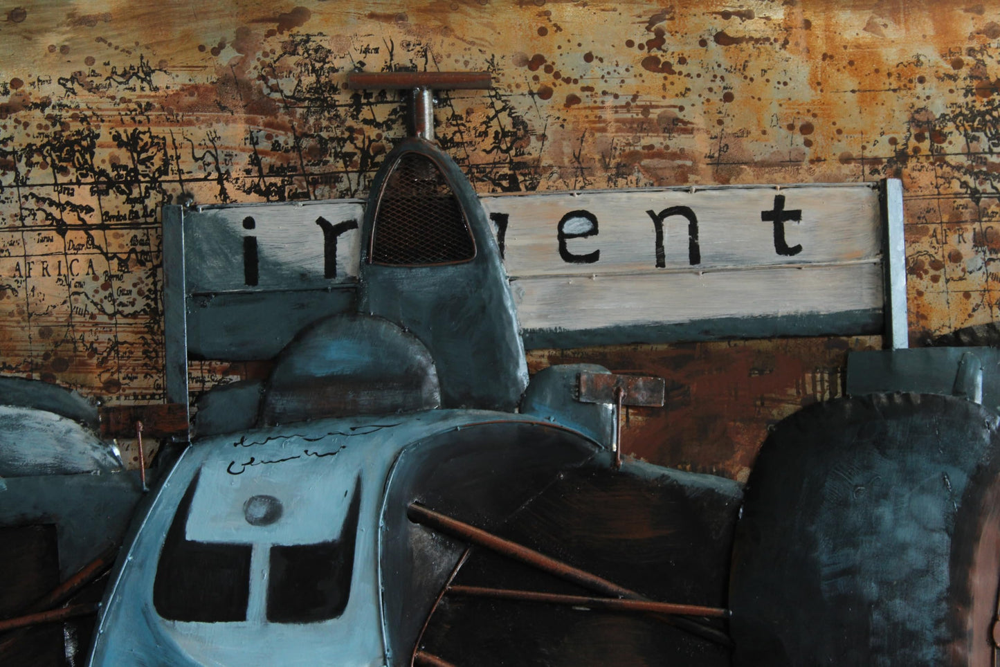 NIFAO 3D Formula 1 Racing Car Wall Art FedEx Early 2000s Inspired 79" x 2" x 40"H