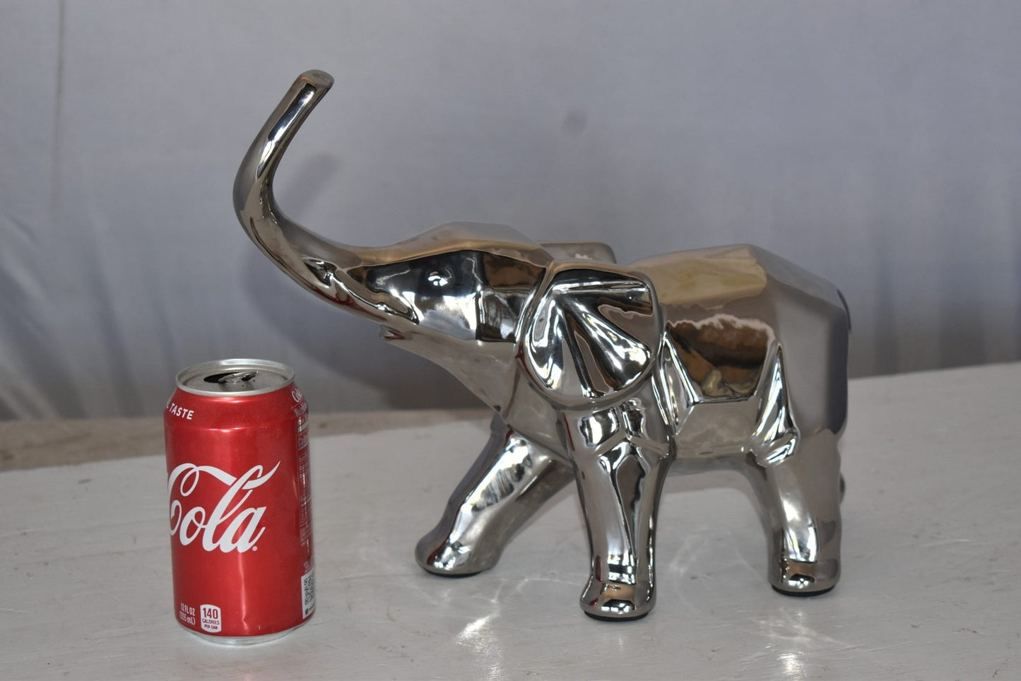 Modern Art Ceramic Elephant Statue Size: 15" x 14" x 10"H